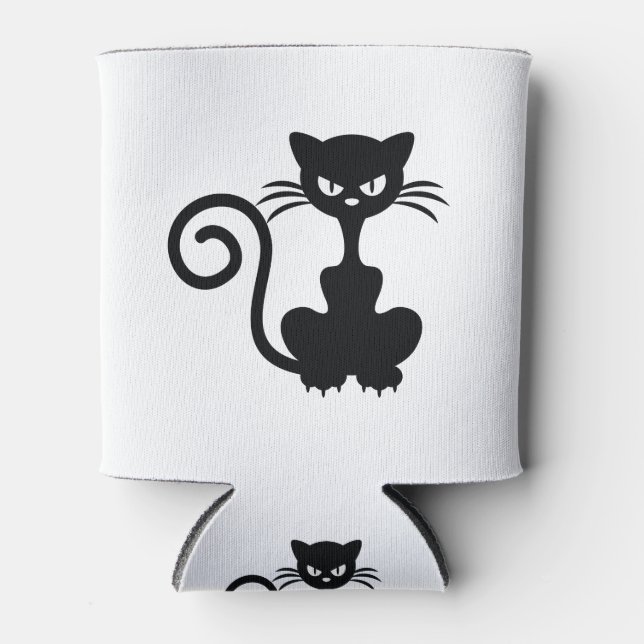 Black Cat Can Cooler (Front)