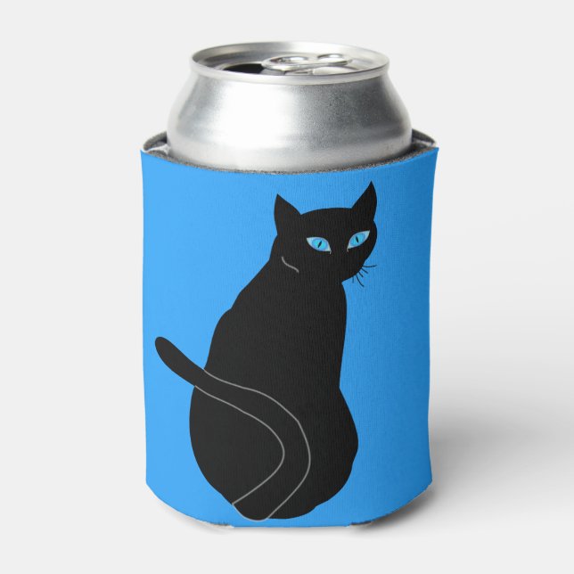 Black Cat Can Cooler - Customizable (Can Front)