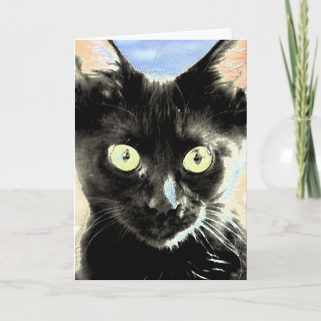 Black cat card (Front)