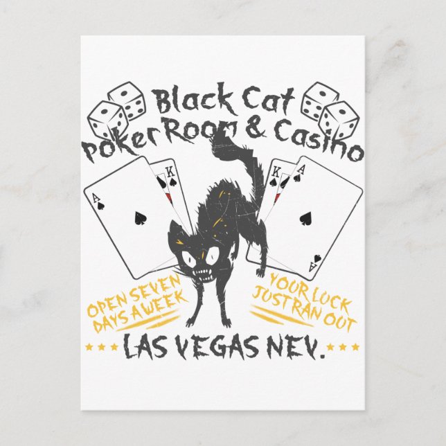Black Cat Casino Postcard (Front)