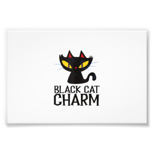 Black Cat Charm Halloween Design Tank Top Photo Print