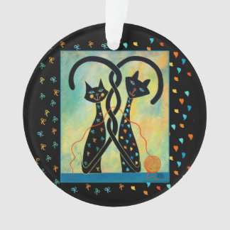 Black Cat Christmas Ornament