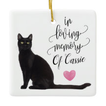 Black Cat Christmas Ornament In Memory Of Your Cat