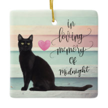 Black Cat Christmas Ornament In Memory Of Your Cat