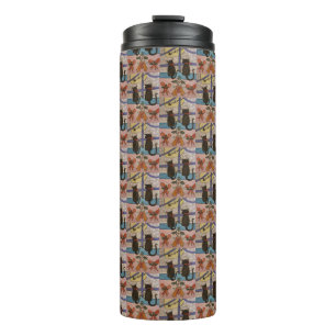 Black Cat Christmas Thermal Tumbler