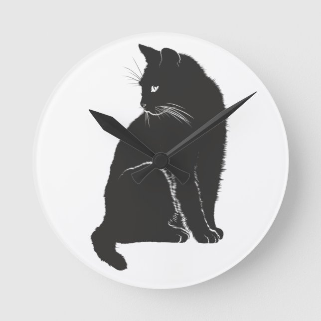 Black Cat Clock (Front)