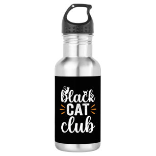 Black Cat Club Halloween Design 532 Ml Water Bottle