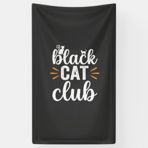 Black Cat Club Halloween Design Banner