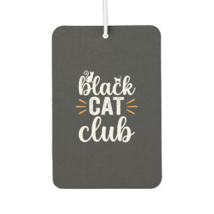 Black Cat Club Halloween Design Car Air Freshener
