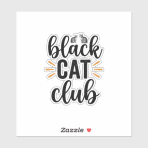 Black Cat Club Vintage Cat Lover Vector Design_1