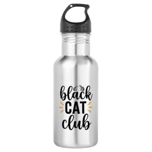 Black Cat Club Vintage Cat Lover Vector Design_1 532 Ml Water Bottle