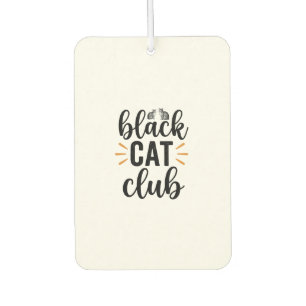Black Cat Club Vintage Cat Lover Vector Design_1 Car Air Freshener