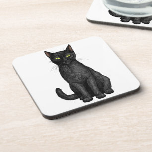 Black cat coaster