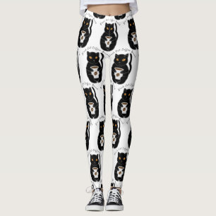 Black Cat Coffee Break Thunder_Cove  Leggings