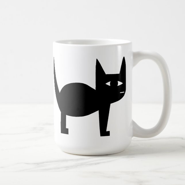 Black Cat Coffee Mug (Right)