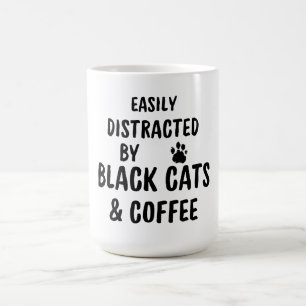 Black Cat Coffee Mug – Easily Distracted by Black