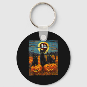 Black Cat Comma La Kamala Harris Tee Halloween Sta Key Ring