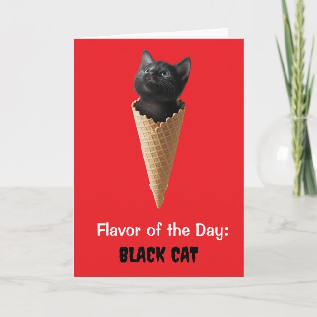 Black Cat Cone Card (Front)