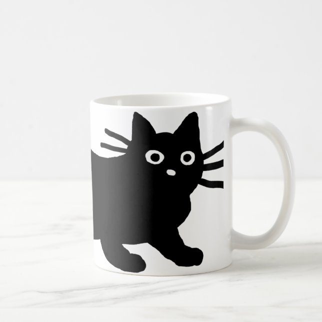Black Cat | Cool Pet Kitty | Animal Lover's Coffee Mug (Right)