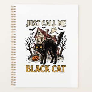 Black Cat Costume Haunted House Funny Halloween Sh Planner