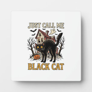 Black Cat Costume Haunted House Funny Halloween Sh Plaque