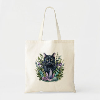 Black Cat Crystal Tote Bag