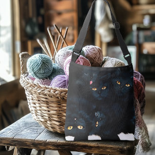 Black Cat Cuddle Crossbody Bag