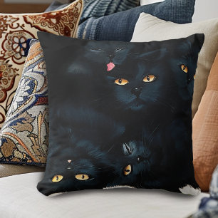 Black Cat Cuddle Cushion