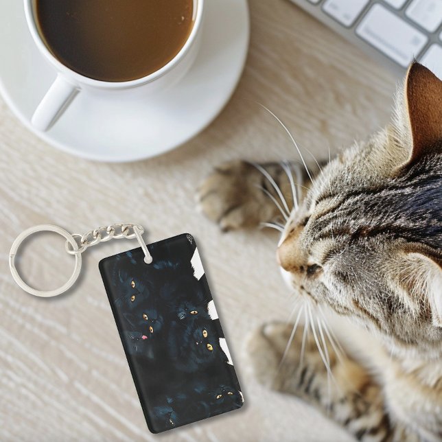 Black Cat Cuddle Key Ring (Creator Uploaded)
