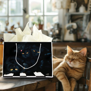 Black Cat Cuddle Large Gift Bag