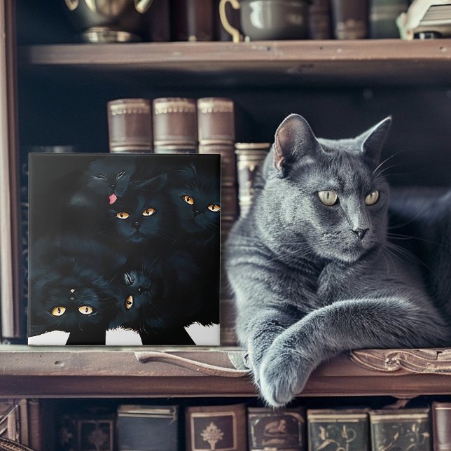 Black Cat Cuddle Tile (Creator Uploaded)