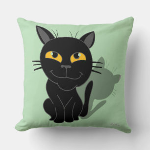 Black Cat Cushion