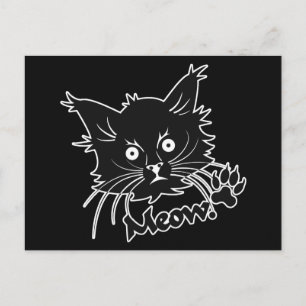 Black Cat custom postcard