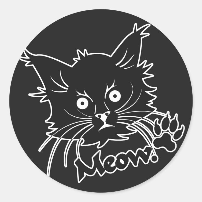 Black Cat custom stickers (Front)