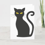 Black Cat Cute Thank You Card<br><div class="desc">Black Cat Cute Birthday or Thank you Card</div>