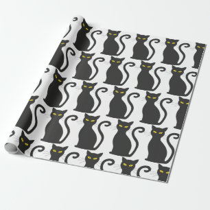 Black Cat Cute Wrapping Paper