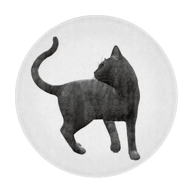 Black Cat Cutting Board (Front)