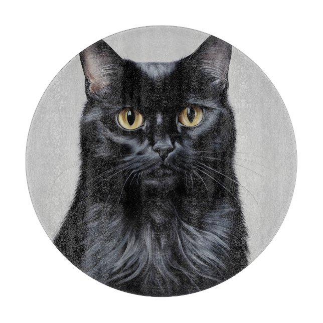 Black Cat Cutting Board (Front)
