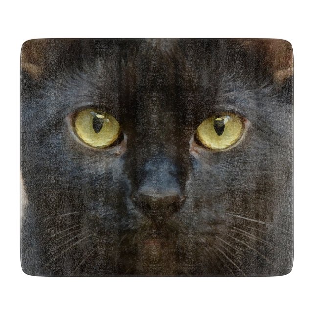 Black cat cutting board (Front)