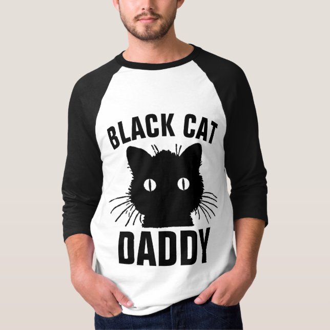 BLACK CAT DAD DADDY T-Shirts (Front)