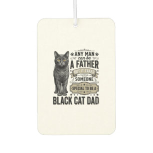 Black Cat Dad Vintage Engraving T-Shirt Design_1 Car Air Freshener
