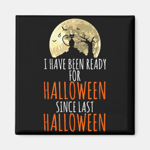 Black cat dead tree ready for halloween  magnet