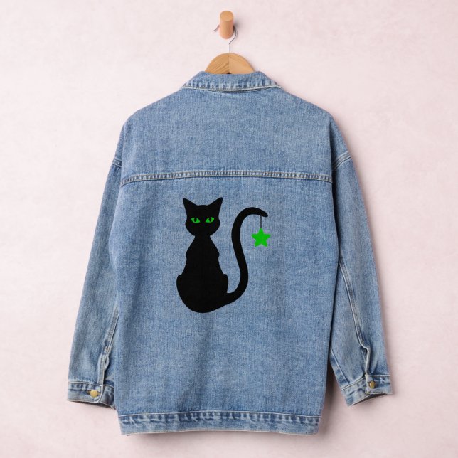 Black Cat Denim Jacket (Hangar)