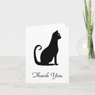 Black Cat Design Thank You Card
