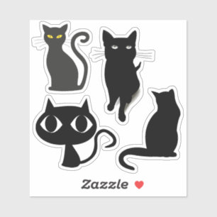 BLACK CAT DIE CUT STICKER COLLECTION