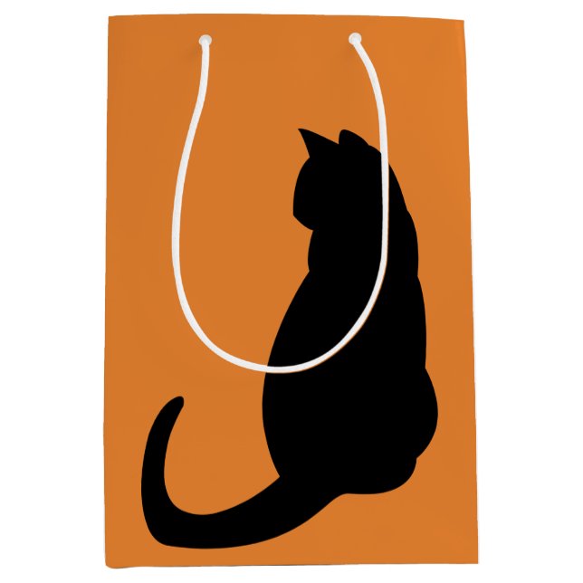 Black Cat double-sided Medium Gift Bag (Front)
