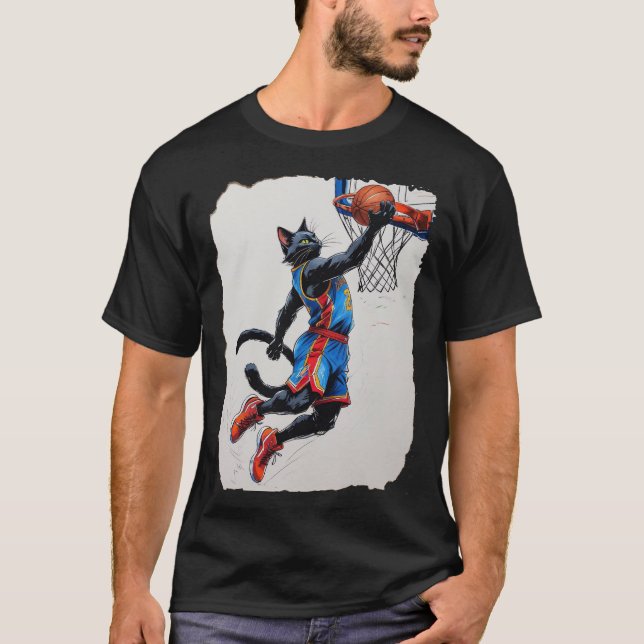 Black Cat Dunk! T-Shirt (Front)
