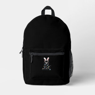 Black Cat Easter Pajama Funny Easter Decorations L Printed Backpack