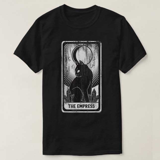 Black Cat Empress Tarot d  T-Shirt (Design Front)