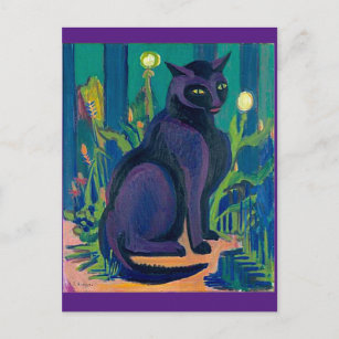 Black Cat,Ernst Ludwig Kirchner,Fine Art Postcard